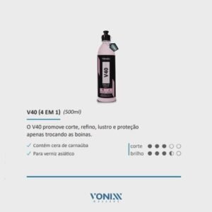 VONIXX – V40 COMPOSTO POLIDOR 4 em 1 500ML